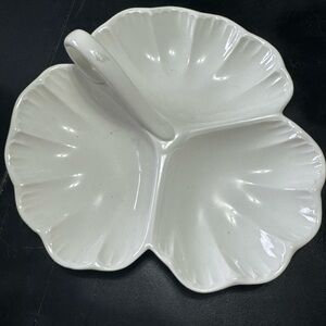 Wedgwood Nautilus Lustre three-part handled serving dish